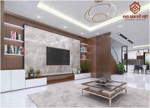 tấm nhựa ốp tường phòng khách