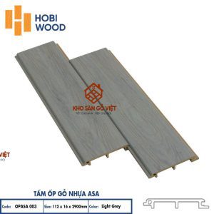 Tấm Ốp Gỗ Nhựa Hobiwood Phủ Asa OPASA 003