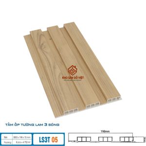 Tấm ốp lam 3 sóng thấp Hobi Wood LS3T 05