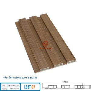 Tấm ốp lam 3 sóng thấp Hobi Wood LS3T 07