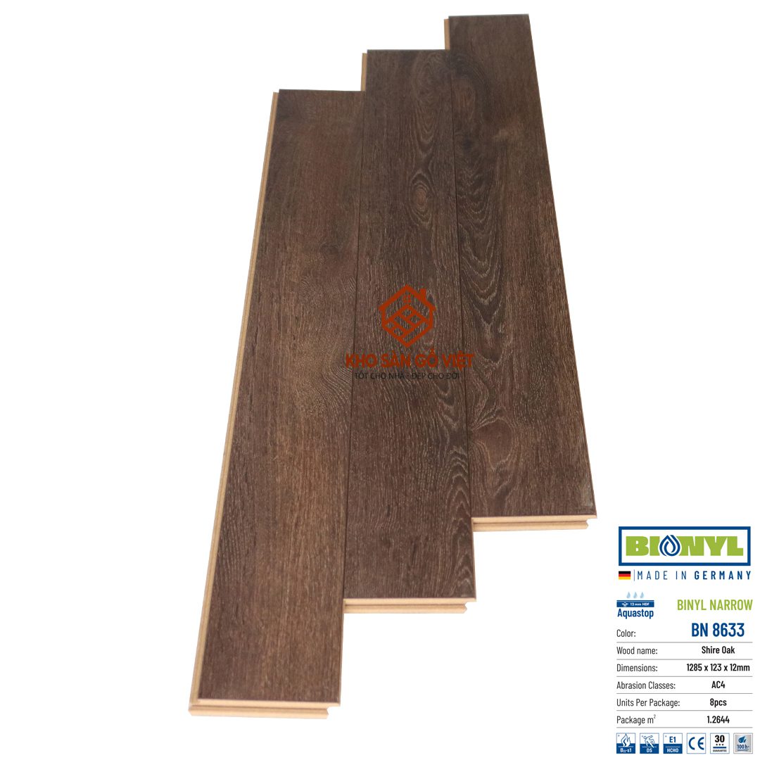 Sàn gỗ Binyl Narrow 12mm BN8633 3 san go Binyl Narrow 12mm BN8633