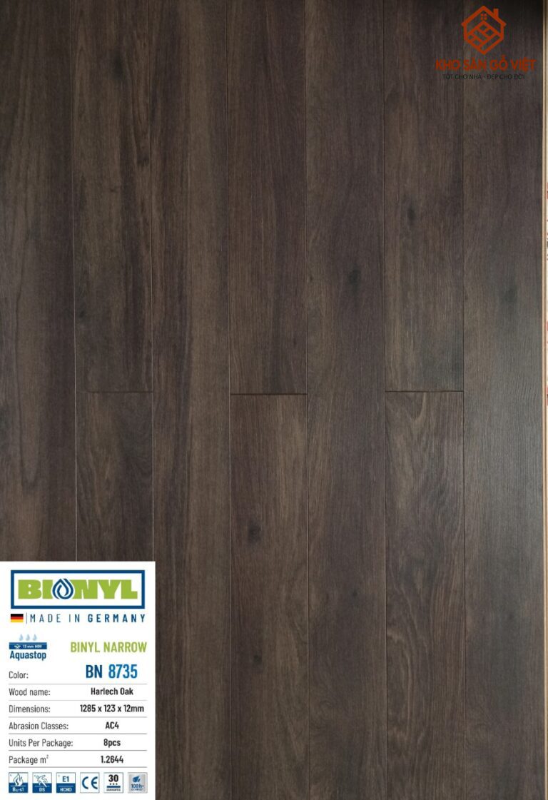 Sàn gỗ Binyl Narrow 12mm BN8735 5 san go Binyl Narrow 12mm BN8735 1