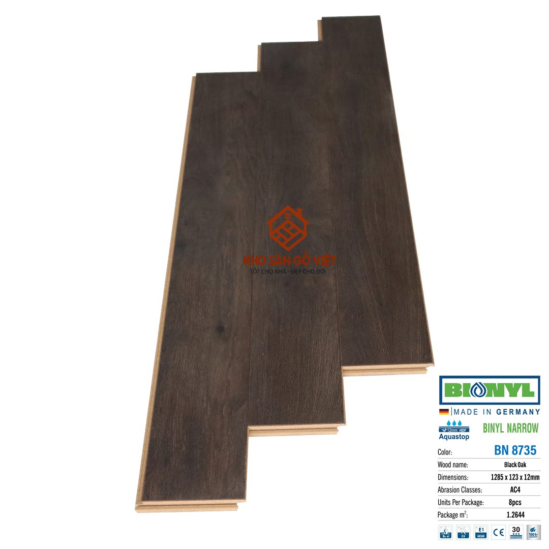 Sàn gỗ Binyl Narrow 12mm BN8735 3 san go Binyl Narrow 12mm BN8735