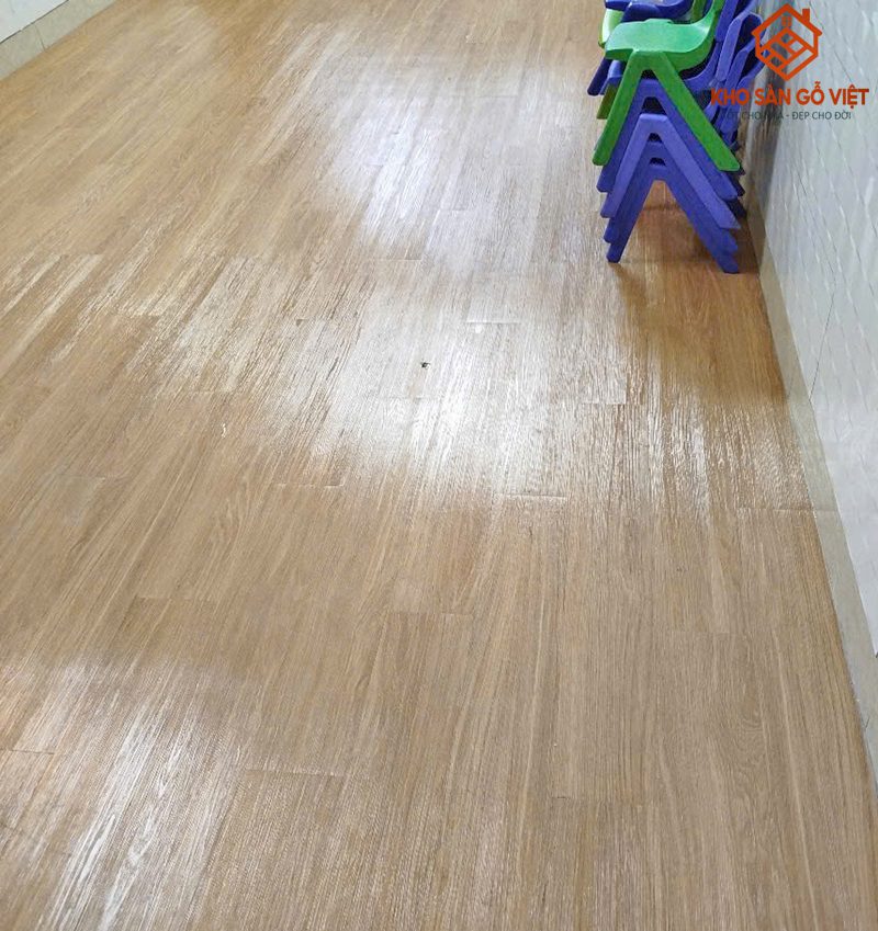 Công trình 89m2 sàn nhựa dán keo Glotex | chị Hằng