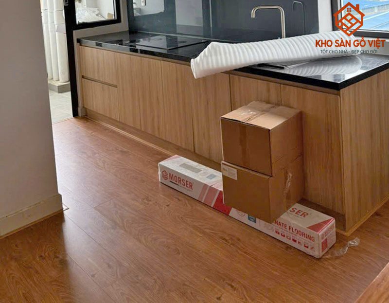 Công trình sàn gỗ morser anh Tuấn