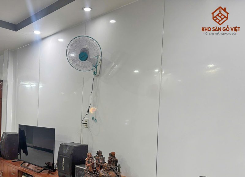 Công trình tấm ốp PVC màu trắng | anh Dân
