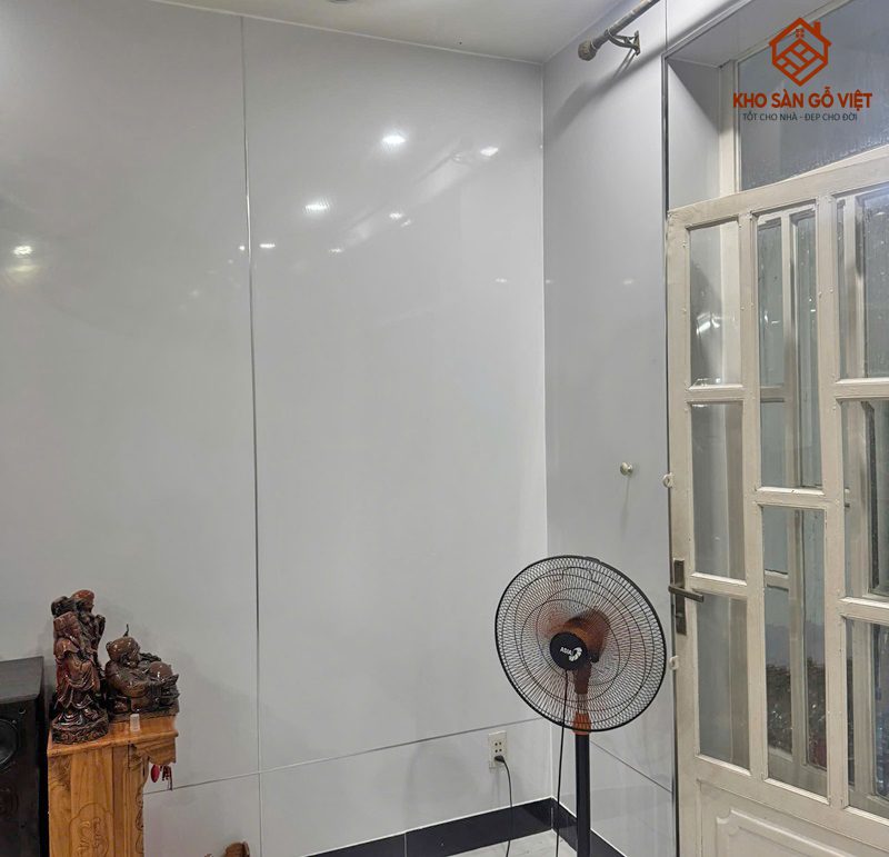 Công trình tấm ốp PVC màu trắng | anh Dân