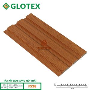 Tấm ốp lam sóng nội thất Glotex FS38
