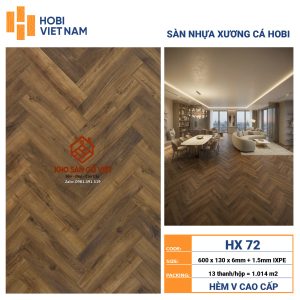 Sàn Nhựa Hobi Xương Cá HX 72